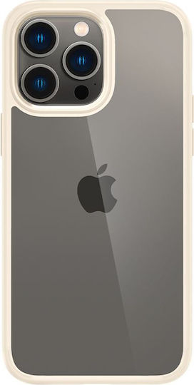 Spigen Crystal Hybrid Umschlag Rückseite Kunststoff / Silikon Beige (iPhone 14 Pro Max)
