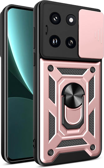 Techsuit Camshield Задна корица Пластмаса / Силикон Розово злато (Xiaomi 14)