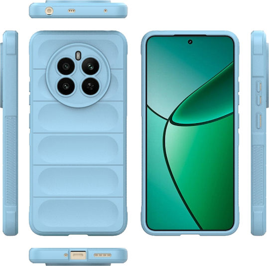 Techsuit Magic Umschlag Rückseite Silikon Blau (Realme 12+)