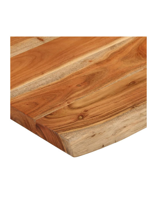 vidaXL Rectangular Table Surface made of Solid Wood Brown 70x60x3.8cm 370643 1pcs