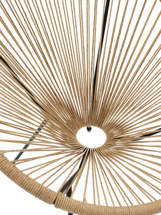 Outdoor Armchair Rattan Acapulco Black-natural Shade 71x76x85cm