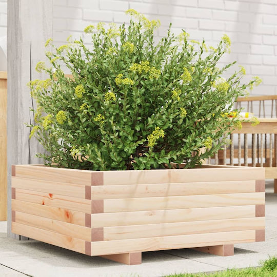 vidaXL Garden Planter Box Wooden Brown 50x50x26.5cm.