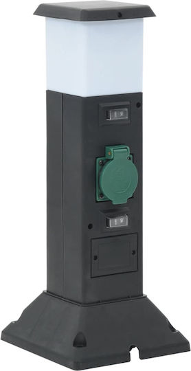 vidaXL Priză Electrică Externă Simplă Rezistentă La Apă Cu Capac Și Comutator Verde