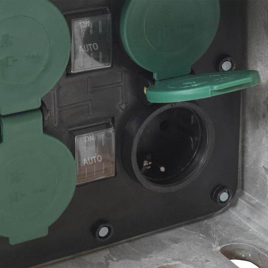 vidaXL Priză Electrică Externă Simplă Rezistentă La Apă Cu Capac Și Comutator Gri