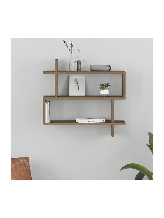 Shelf Wall Paralel Open Walnut 70x22x65cm