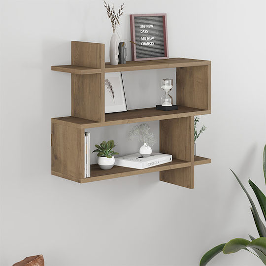 Raft Paralel Deschis Culoare Nuc 70x22x65cm