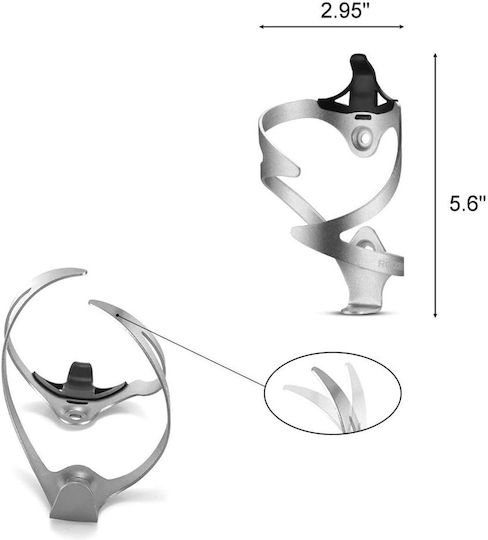 Rockbros Aluminum Bottle Holder Παγουροθήκη Ποδηλάτου White