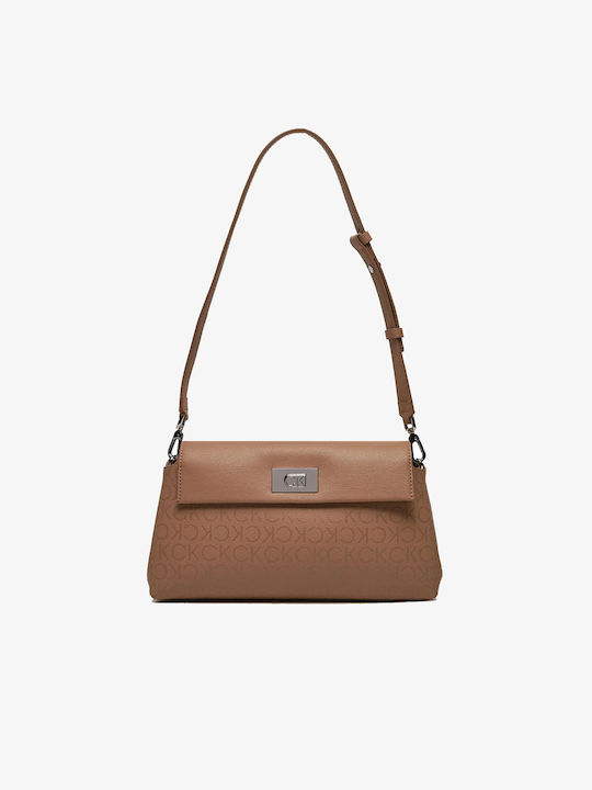 Calvin Klein Damen Tasche Schulter Tabac Braun