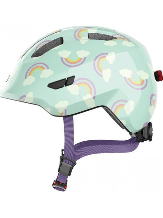 Abus Smiley 3.0 Kids' Helmet for City Bike Rainbow with LED Light Rainbow