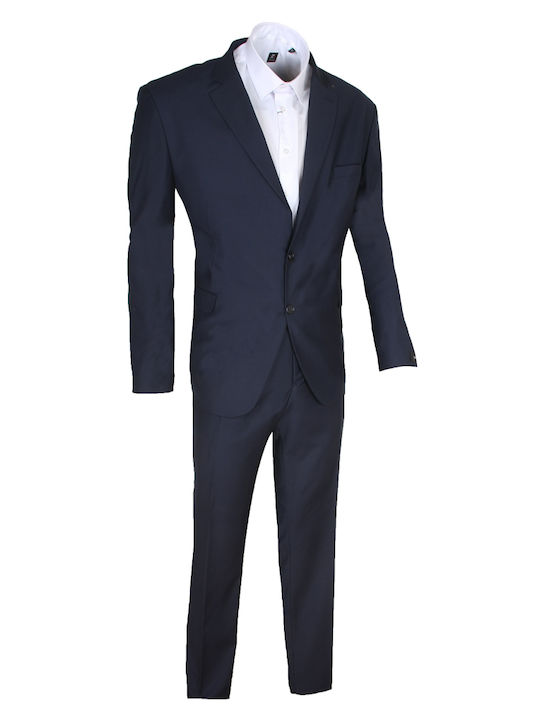 Stefansxxl Men's Winter Suit Jacket Regular Fit Blue