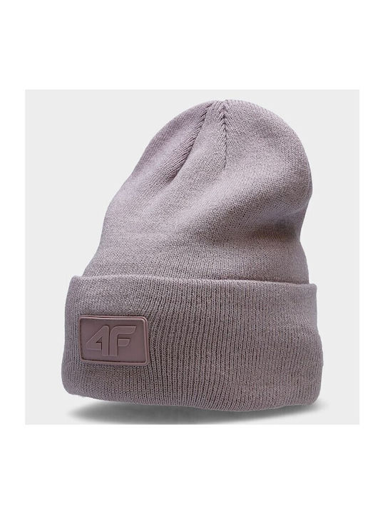Beanie Γυναικείος Σκούφος Πλεκτός σε Λιλά χρώμα