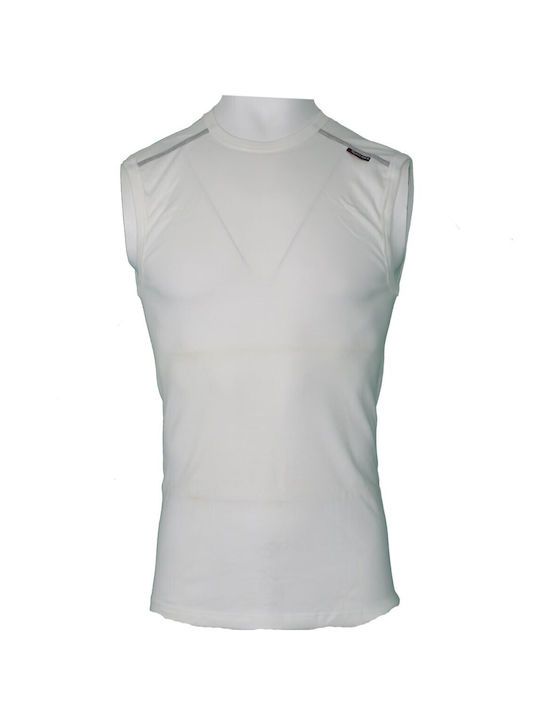 Minerva 90-10180 Men's Undershirt Sleeveless in White Color