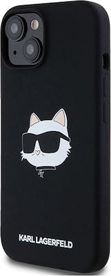 Karl Lagerfeld Back Cover Silicone Black (iPhone 15)