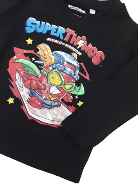 Παιδική Μπλούζα Μακρυμάνικη Black Superthings