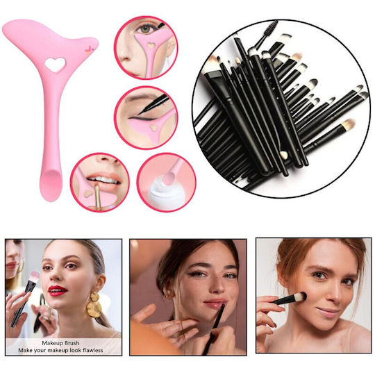 Profesional Set cu Pensule de Machiaj pentru Eye Liner Silicon 20buc