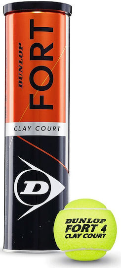 Dunlop Fort Clay Tournament Tennis Balls 4pcs