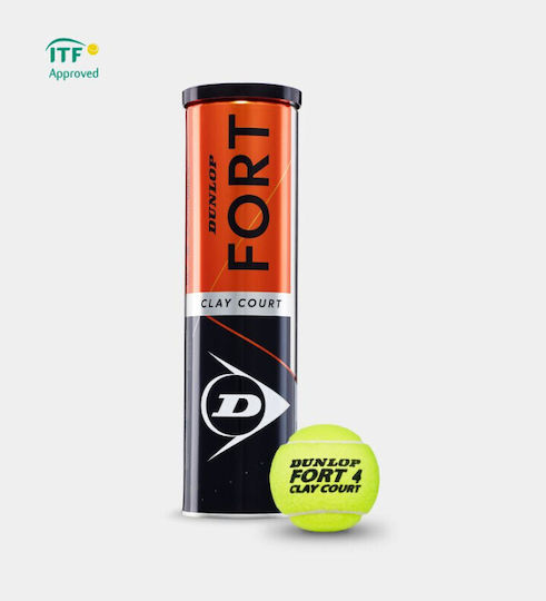 Dunlop Fort Clay Tournament Tennis Balls 4pcs
