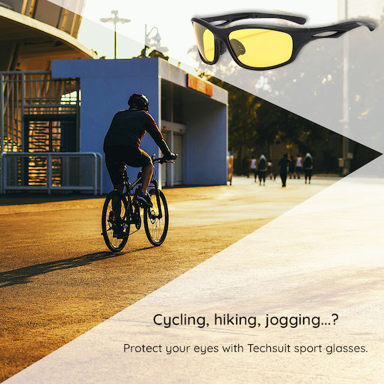 Techsuit Γυαλιά Ποδηλασίας 9309 με Μαύρο Σκελετό και Σκούρους Φακούς