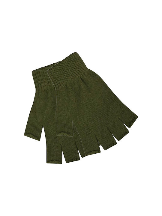 Khaki Gestrickt Handschuhe