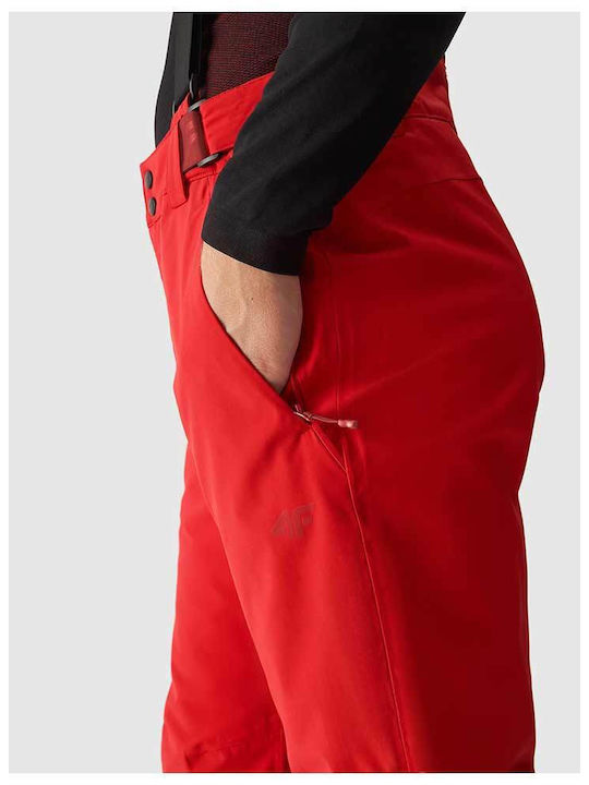 4F 4FWAW24TFTRM0756-62S Men's Trousers for Ski & Snowboard Red