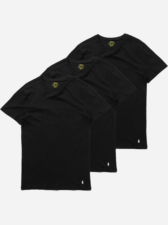 Ralph Lauren Ανδρικές Φανέλες Κοντομάνικες Black 3Pack