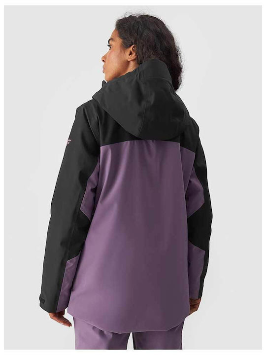 4F Women's Short Lifestyle Jacket for Winter Purple