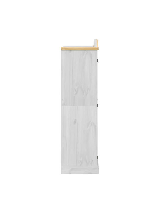 Double Door Wardrobe Corona White 102x52x186cm