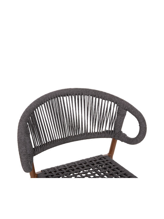 Hocker für Bar Für den Außenbereich aus Aluminium Eulo Gray 1Stück 60x60x99cm