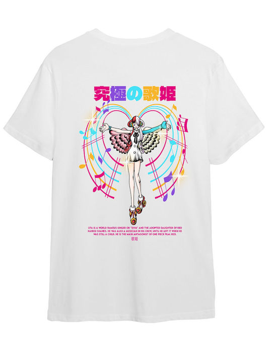 Pop Culture T-shirt One Piece Λευκό Uta