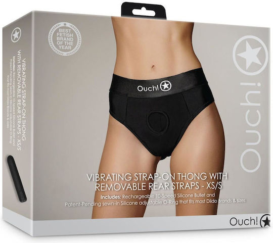 Harness Panties Strap-on Vibrating Strap-on Thong Removable Rear Straps Xs S