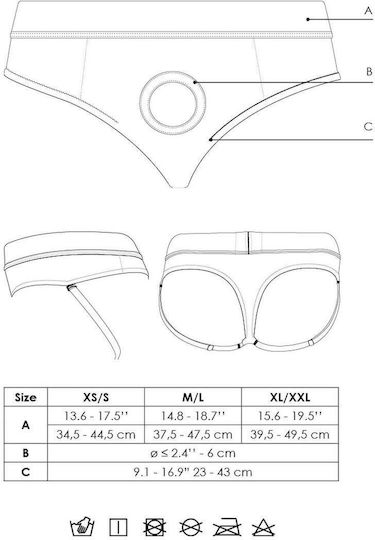 Harness Panties Strap-on Vibrating Strap-on Thong Removable Rear Straps Xs S