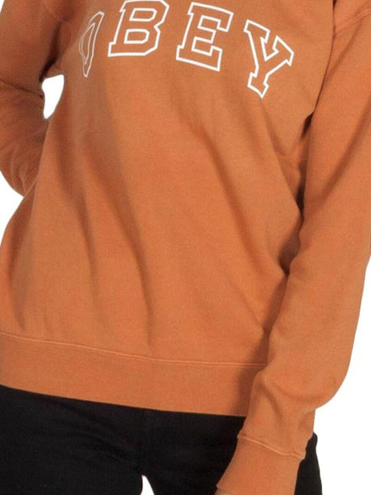Core Varsity Arched Long Women's Sweatshirt Light Brown