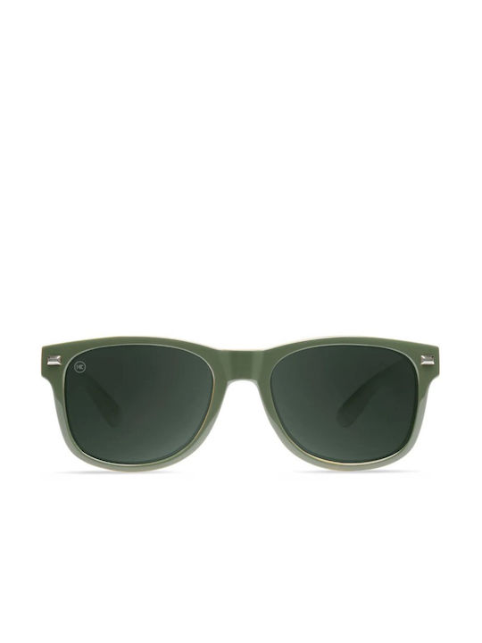 Knockaround Fort Knocks Women's Sunglasses with Green Frame and Green Polarized Lens