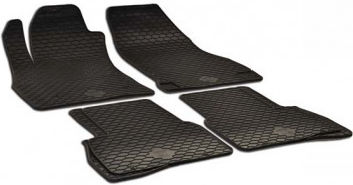 Umbrella Satz Vorder- und Hintermatten 4Stück aus Gummi für Fiat Doblo Ford Flex Schwarz