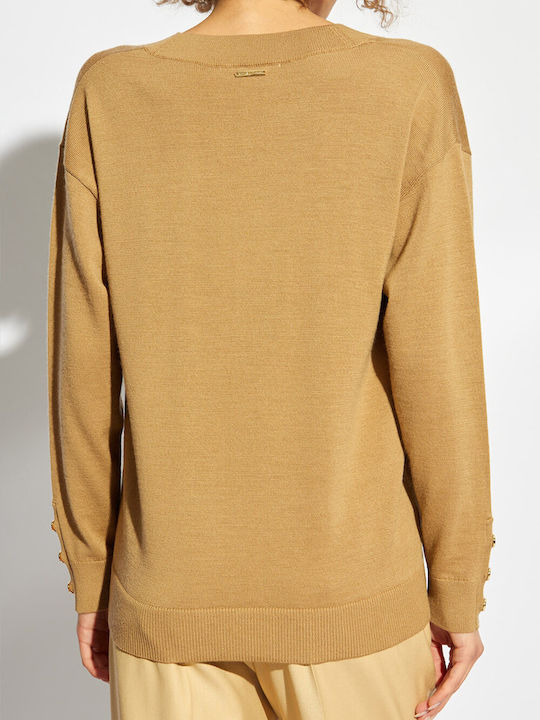 Michael Kors Damen Pullover Dark Camel