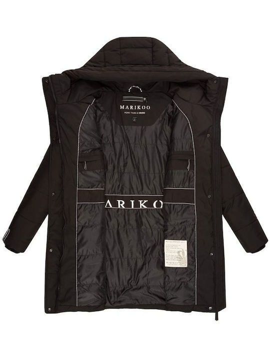 Jachetă de femei Puffer pentru iarnă Black