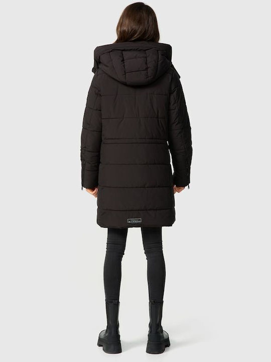 Jachetă de femei Puffer pentru iarnă Black