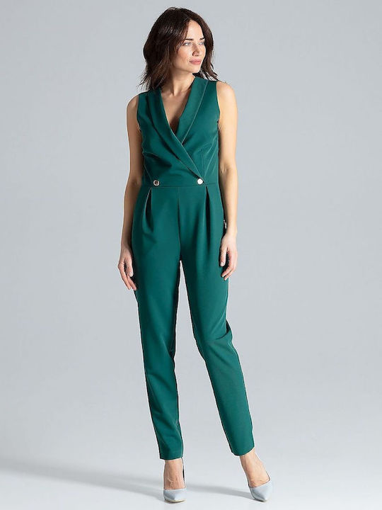 Lenitif Women's Sleeveless One-piece Suit Green