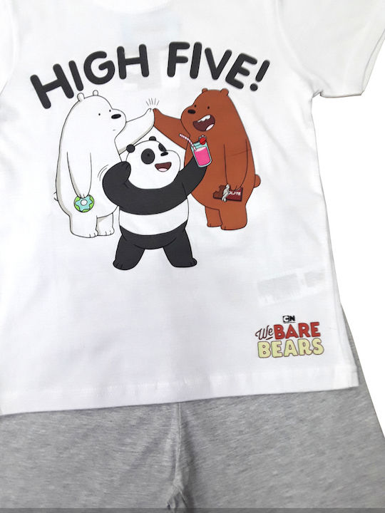 Paw Patrol Kids' Pajamas Summer Cotton White Grey