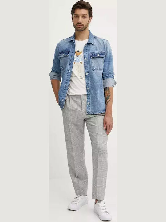 Long Sleeve Denim Overshirt in Regular Fit Blue