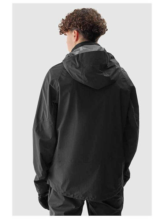 4F Herren Jacke Lässig Schwarz