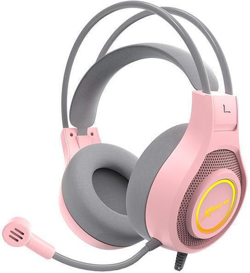 Xtrike Me On Ear Gaming Headset cu conexiune 3,5mm / USB Roz