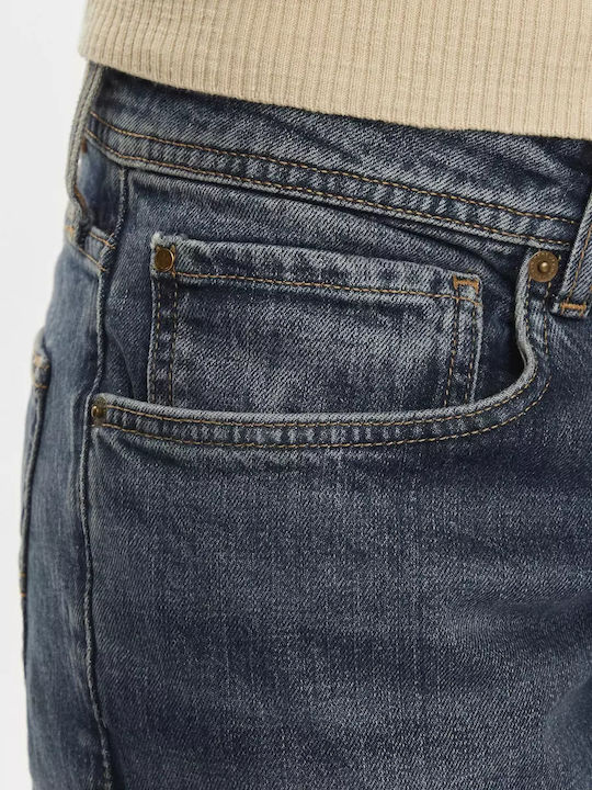 Cash Ανδρικό Παντελόνι Τζιν Ελαστικό με Regular Straight Εφαρμογή Μπλε