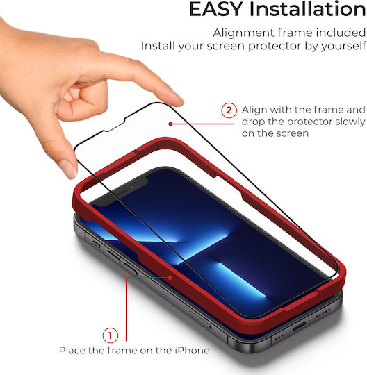 Amdetech 3D Tempered Glass 2buc (iPhone 13 mini)