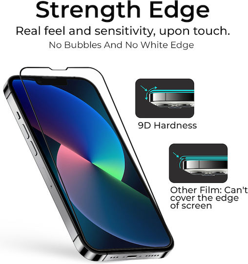 Amdetech 3D Tempered Glass 2buc (iPhone 12 / 12 Pro)