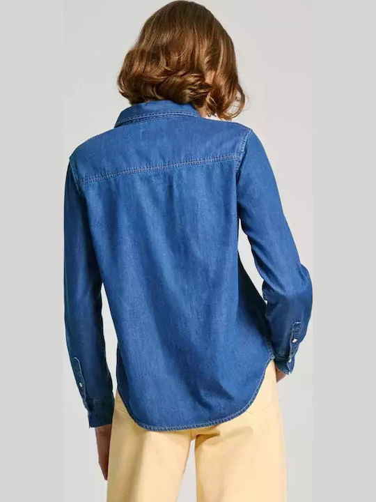 Mânecă lungă Femei Cămașă Blue