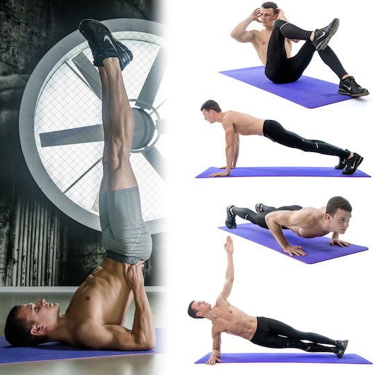PrimaFit Στρώμα Γυμναστικής Yoga Μωβ (183x61cm)
