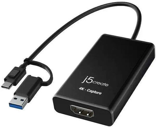 J5create Jva11 Converter HDMI / USB-C / UVC female to HDMI / USB-C female 1pcs