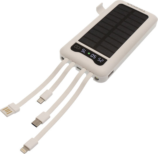Treqa TR-946 Слънчева Power Bank 10000mAh с USB-A порт Бял