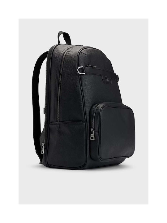 Hugo Boss Männlich Leder Rucksack Schwarz